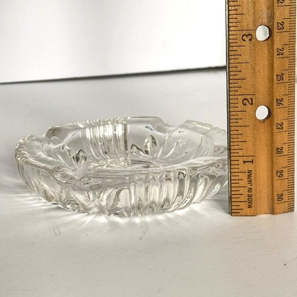1960s Federal Glass Ashtray Clear Pressed Glass Georgetown Pattern 4in Diameter - Picture 7 of 11